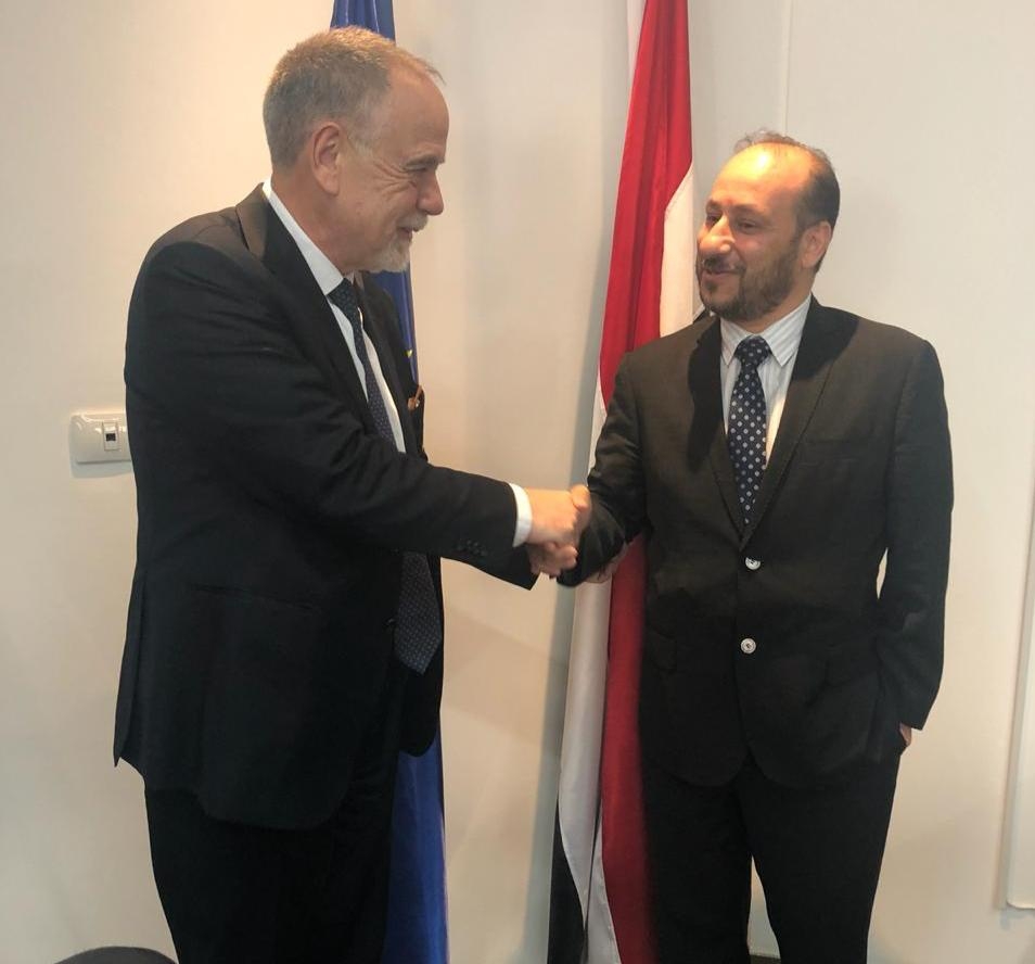  وزير التخطيط يناقش مع بعثة من مقر الاتحاد الاوروبي الخطة الاستراتيجية للتعاون الانمائي 