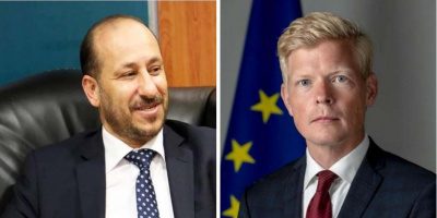  العوج يناقش مع سفير الاتحاد الأوروبي ترتيبات اجتماع كبار المسؤولين الإنسانيين بشأن اليمن 