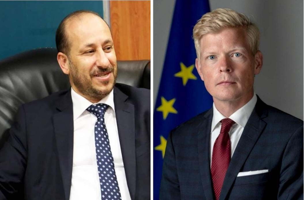  العوج يناقش مع سفير الاتحاد الأوروبي ترتيبات اجتماع كبار المسؤولين الإنسانيين بشأن اليمن 