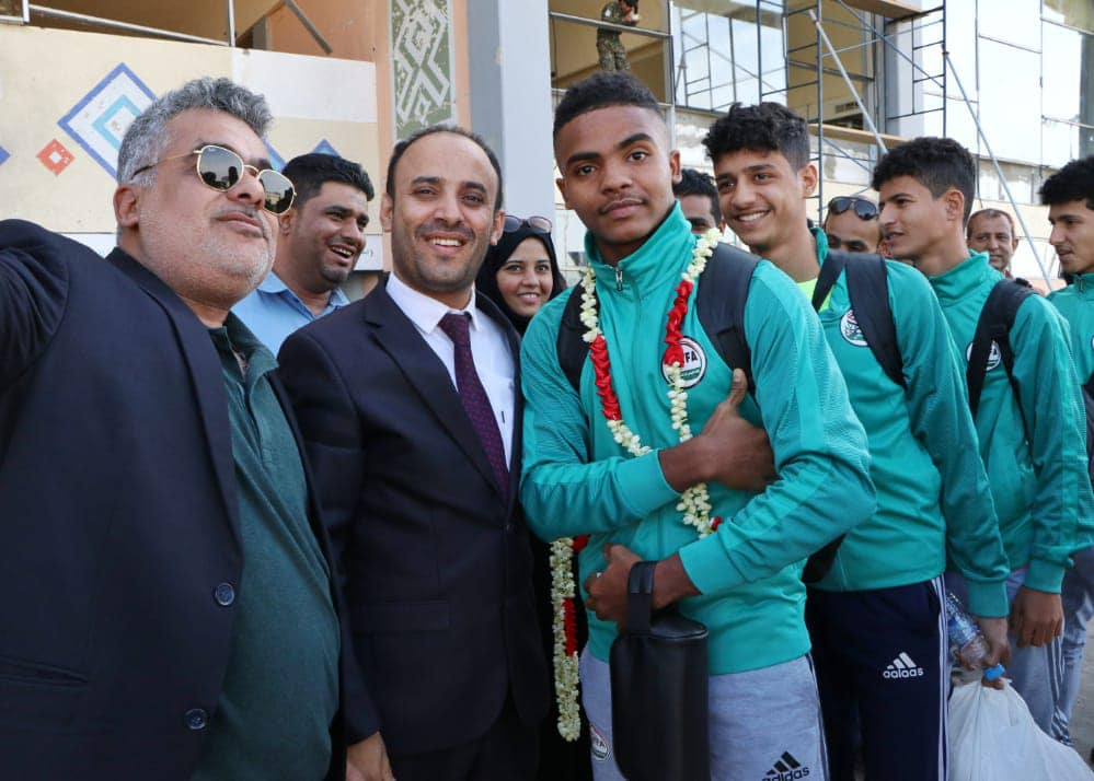  استقبال رسمي لمنتخب الناشئين بطل غرب آسيا بمطار عدن دولي