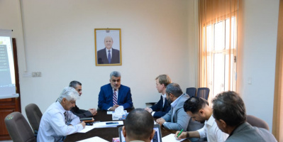  باصهيب يبحث مع الأوتشا خطة مشاريع العام القادم ومستوى تنفيذ مشاريع العام الجاري