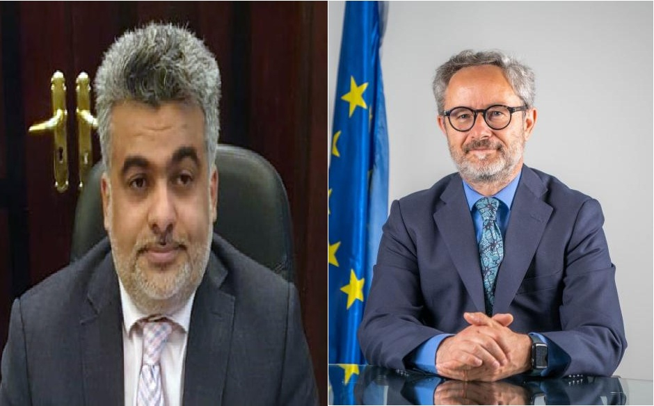  باصهيب يبحث مع سفير الاتحاد الأوروبي في اليمن حشد التمويل الإنساني لليمن